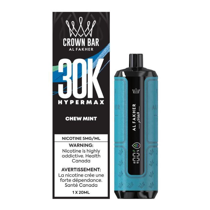 al fakher crown bar hyper max 30k chew mint.jpg al fakher crown bar hyper max 30k chew mint.jpg