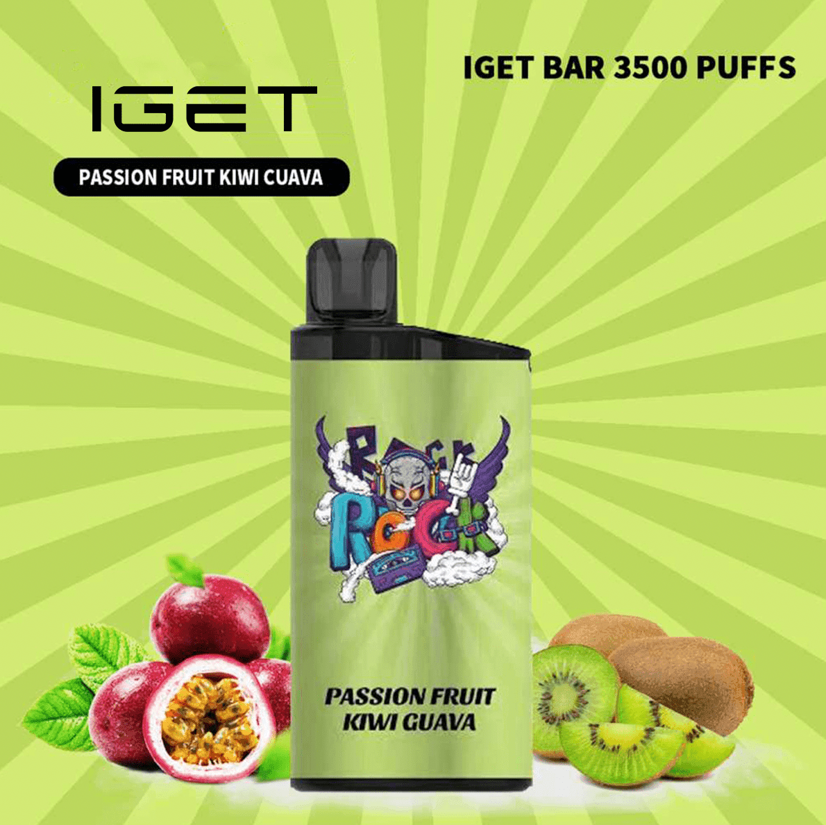 iget bar passionfruit kiwi guava 3500 puffs disposable vape iget bar passionfruit kiwi guava 3500 puffs disposable vape