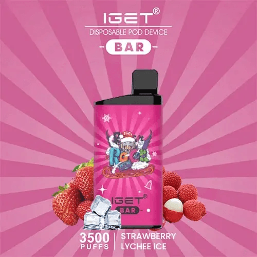 iget bar strawberry lychee ice 3500 puffs disposable vape iget bar strawberry lychee ice 3500 puffs disposable vape