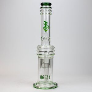 17 inches h2o glass water bong with double layer honeycomb