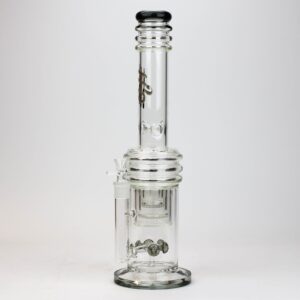 17 inches h2o glass water bong with double layer honeycomb