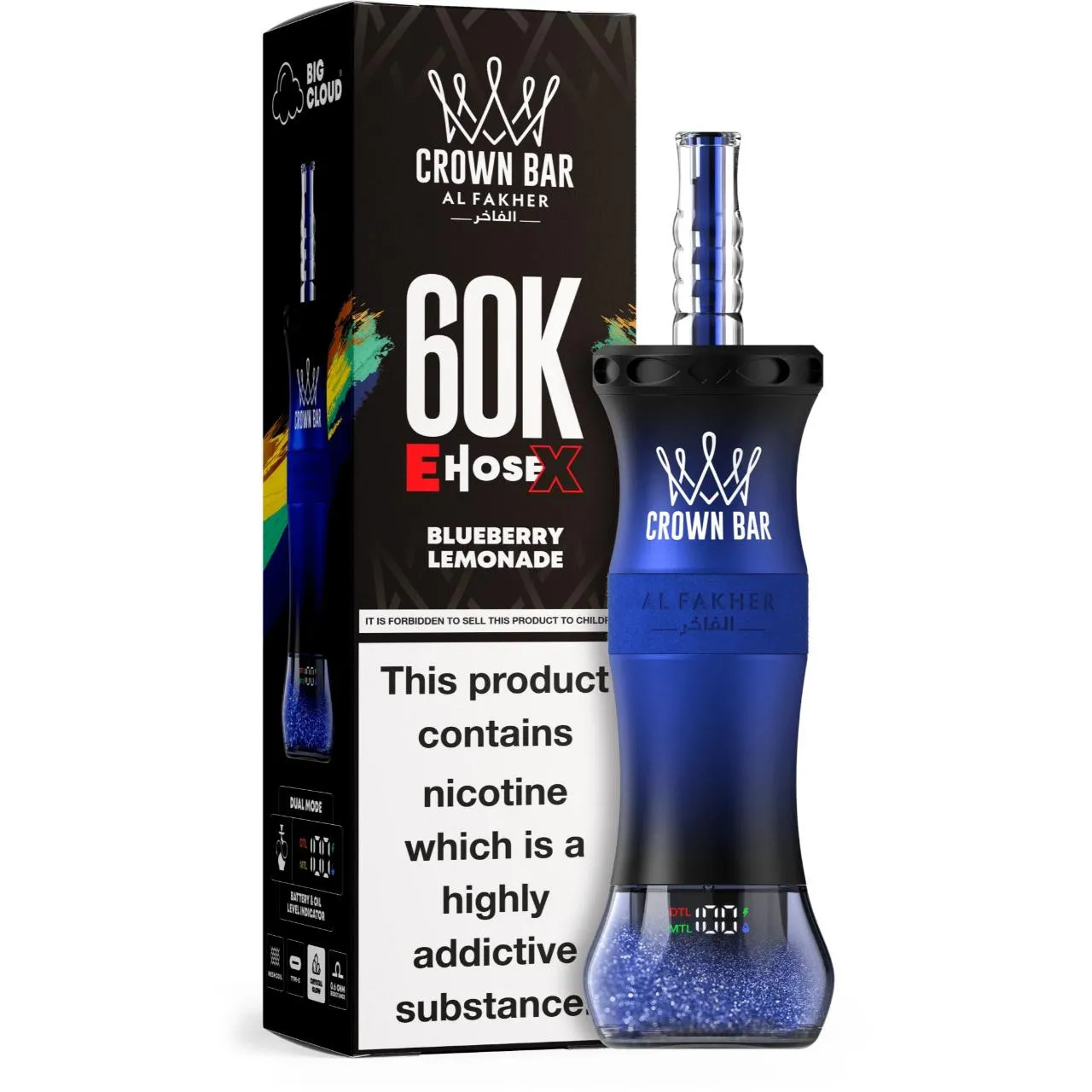 al fakher crown bar e hose x 60k puffs 10 packs (shipped from overseas) al fakher crown bar e hose x 60k puffs 10 packs (shipped from overseas)