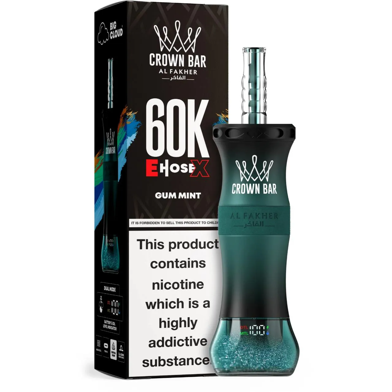 al fakher crown bar e hose x 60k puffs 10 packs (shipped from overseas) al fakher crown bar e hose x 60k puffs 10 packs (shipped from overseas)