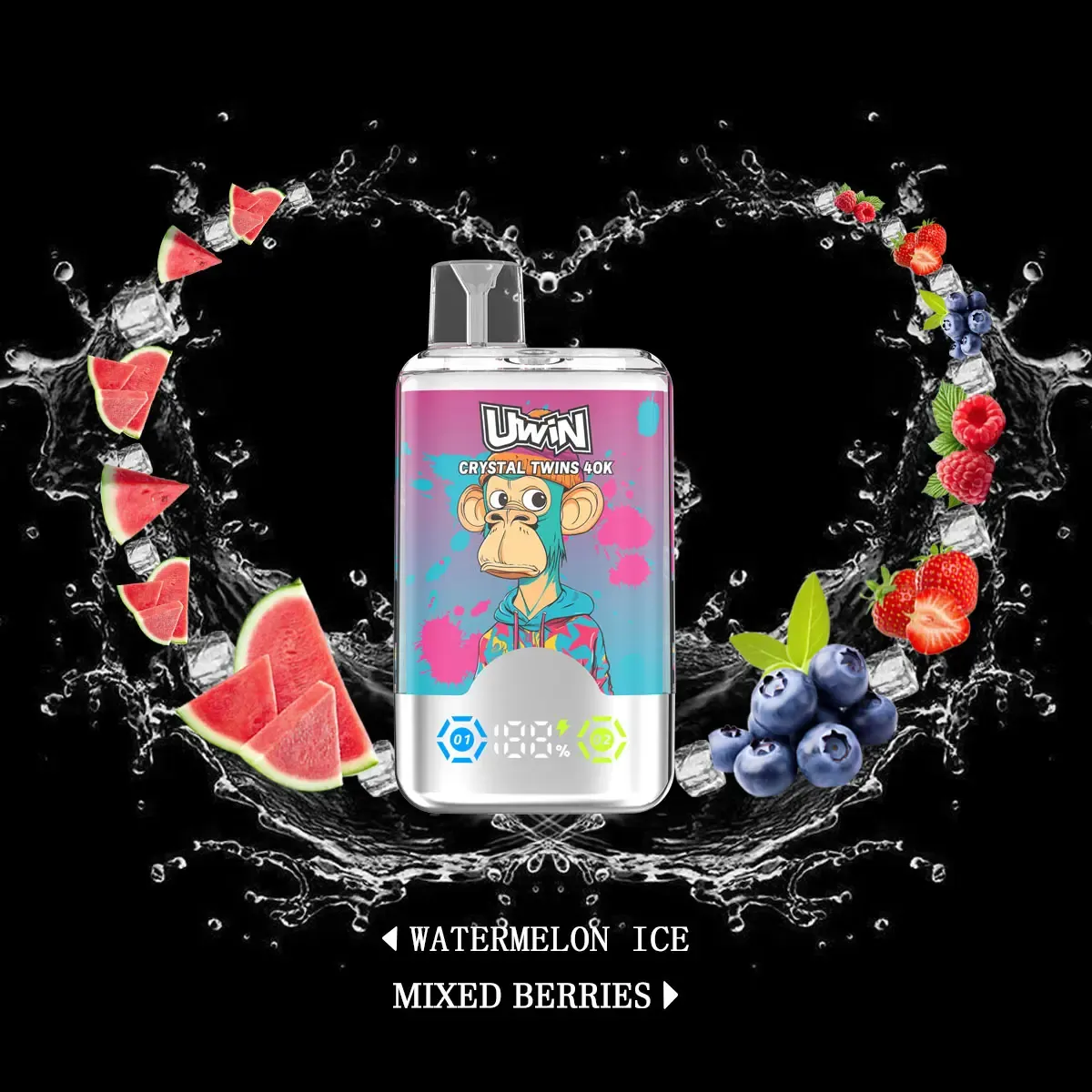 uwin twins crystal 40k puffs 10 packs uwin twins crystal 40k puffs 10 packs